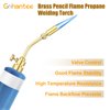 Brass Pencil Flame Propane Torch Head, Gas Welding Torch Head with Upgraded Full Brass Version, Fuel by MAPP MAP Pro Propane CGA600 Cylinder Bottle, Flame Control Vavle Portable Size