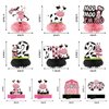 Holy Cow Im Two Birthday Decorations for Girl, Pink Cow 2nd Birthday Honeycomb Centerpiece Party Supplies, Moo Moo I'm Two Cow Themed 2 Year Old Birthday Table Toppers Sign Decor
