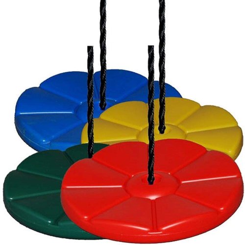 Playkids Disc Swing with 11 Foot Rope - Swing Set Playground (Blue)