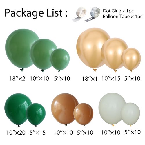 Safari Jungle Balloon Garland Arch Kit Sage Green and Brown Balloons with Animal Print for Wild One Tropical Theme Party Supplies for First Bithday Baby Shower Wedding Decorations