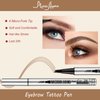 Duo Pack of Vegan-Approved Natural Looking Microblading Eyebrow Pencil, 4D Innovative Micro-Fork Tip Applicator, Long-lasting Eyebrow Pen, Waterproof & Smudgeproof, Cruelty Free (Dark Brown)