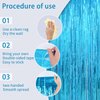 YUKL Blue Backdrop Curtain Door Streamers 2Pack Blue Streamers Party Decorations Blue Foil Fringe Curtain Blue Tinsel Fringe Backdrop for Bluey Birthday Decorations Stitch Birthday Decorations
