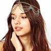 PH PandaHall Turquoise Head Chain, Unique Jewelry Headband Boho Tassel Chain Hair Band Party Headpiece Festival Prom Wedding Headband for Women Headpiece Arabian