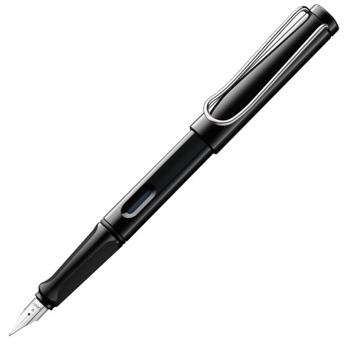 Lamy Safari Fountain Pen, Black Broad Nib (L19B)