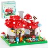 Vziimo Mushroom House Building Set, Creative Mushroom Garden Model Kits for Adults, 1346PCS Micro Bricks Collectible Ideals Gifts for Teens Kids 12+