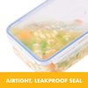 LocknLock Easy Essentials Airtight Rectangular Tall Food Storage Container 7.61 Cup, 4 Piece, Clear