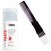 Retro Hair PASTE for All Hair Types, Shaping & Piecing (w/Sleek Premium Carbon Teasing Comb) Hold & Shine like gel, pomade, cream, clay (3.5 oz / 100 g (PACK OF 1))