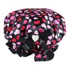 Kella Milla Stylish Satin Shower Cap - Hearts & Black Bow
