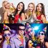 Noise Makers, Gold Noise Makers, Glitter Metallic Fringed Party Blowers Noisemakers Horns for Adults for Birthday Sporting Events Halloween Christmas New Year Party Favor Supplies (Gold)