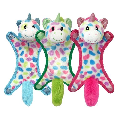 Multipet Cuddle Bunnies Unicorn Ball Head, Assorted Color, 3 Pack - 10"