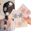 6PCS Princess Hair Accessories - Glitter Barrettes, Small Blue, White, Pink Hair Clips - Girl's Gift Set