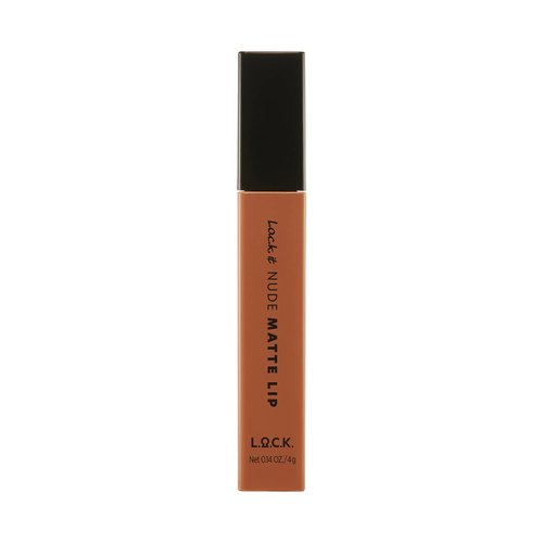 L.O.C.K. Color, it Nude Matte Lip 04 Almond Brown, Net 0.14 oz. / 4 g Matte liquid lipstick matte lip stain long-lasting Korean beauty lip tint