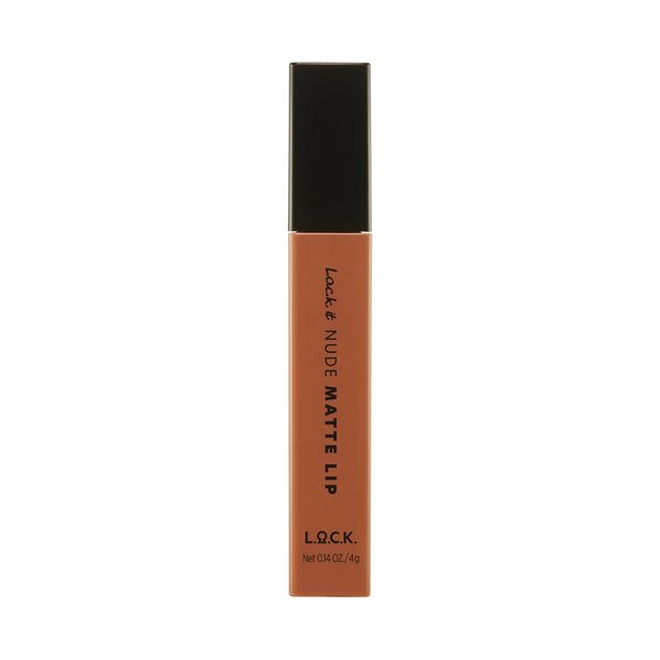 L.O.C.K. Color, it Nude Matte Lip 04 Almond Brown, Net 0.14 oz. / 4 g Matte liquid lipstick matte lip stain long-lasting Korean beauty lip tint
