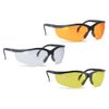 Walker's Sport High-Grade Polycarbonate Lenses Half Frame Soft Rubber Nose Piece Adjustable Safety Shooting Glasses, Yellow