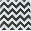 Amscan Disposable, Chevron Beverage Napkins, Black Party Supplies, 5" x 5", Jet Bllack