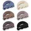 Hair Claw Clips for Women, Girls & Kids - Thin to Thick Hair, 2.6 Inch Strong Matte Flower Jaw Clips, Non-Slip Clamps with Gift Box (6 Packs)