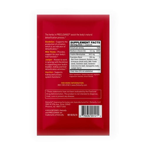 Detoxify – PreCleanse Herbal Supplement – 6 Capsules – Professionally Formulated – Perfect Start to Your Cleansing Program