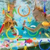 YUJUN 35PCS Pool Diving Swimming Toys, Summer Underwater Game Toys with Pool Fishes Dive Sticks Rings Gems Storage Bag for Kids Swim Birthday Party Favors