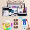 HWWR Karaoke Machine for Kids Adults, Mini Karaoke Machine with 2 Wireless Microphones & LED Lights for Home Party, Bluetooth Speaker Toys for Kids, Christmas Birthday Gifts for Girls Boys Ages 3-12+