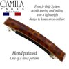 Camila Paris MP999 French Hair Barrette Clip for Girls, Polka Dots, Rubberized Metal Clasp Strong Hold Grip Hair Clips for Women, No Slip Durable and Styling Girls Hair Accessories, Made in France