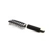Bass Brushes | Style & Detangle Hair Brush | Professional Grade Nylon Pin | Acrylic Handle | 8 Row Vented Style | Smoke & Beige Finish | Model 702 - SMB