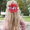 4th of July Hair Clips White Blue Red Bows Clips Grosgrain Hair Barrettes Independence Day Headwear Boutique Hairpin Hair Accessories Alligator Clips Supplies Party Decorations for Girls Kids 4PCS