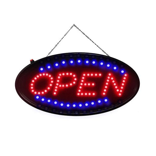 Ultra Bright LED Neon Open Sign Flash/Normal Lighting Store Business Sign Animated Motion