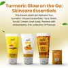 Turmeric Glow on the Go: Skincare Essentials | for All Skin Types & Dull Skin | Gentle Face Wash, Scrub, Cream, and Soap | TSA Approved | Removes Make Up | For Daily Use - Cruelty Free