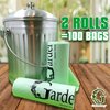 Compostable Trash Bags for Kitchen Compost Bin - Fits 1, 1.2, 1.3, 1.5 Gallon Biodegradable Compost Bags for Kitchen Pail liners- Package of 2-50 bags per Roll fits Gardenatomy, Goldsol and Other Bins