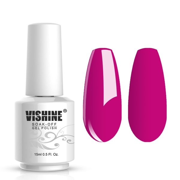 Vishine Soak Off UV LED Gel Polish Lacquer Nail Art Manicure Varnish Pinkish Purple (1620)