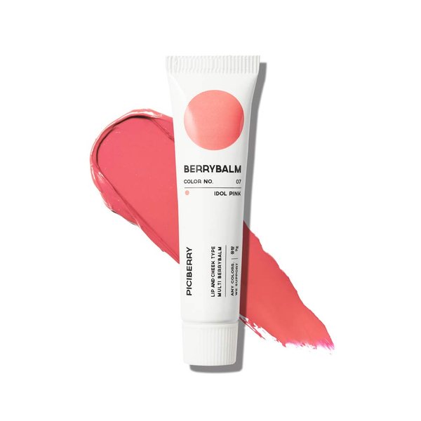 Piciberry Berrybalm(Idol Pink), lip & cheek balm, multi blush, moisturizing and matte, highly pigmented, long lasting formula