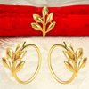 KPOSIYA Set of 20 Leaf Napkin Rings Metal Gold Napkin Holder Table Napkin Rings for Dinning Table Parties Everyday (Ye Zi-Gold 20)