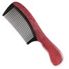 Onedor 100% Handmade Natural Violet Sandalwood With Buffalo Horn Hair Combs - Anti-Static Sandalwood Scent Natural Hair Detangler Wooden Combs (Fine Tooth)