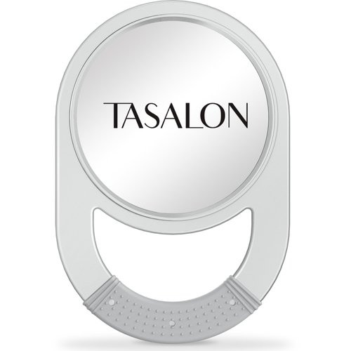 TASALON Unbreakable Barber Mirror - Round Hand Held Mirror, Hanging Handheld Mirror, Beauty Salon Essentials Barber Accessories Hand Mirrors with Handle for Self Cut and Hair Stylist