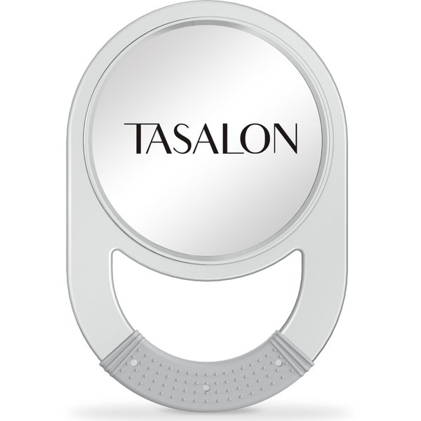TASALON Unbreakable Barber Mirror - Round Hand Held Mirror, Hanging Handheld Mirror, Beauty Salon Essentials Barber Accessories Hand Mirrors with Handle for Self Cut and Hair Stylist