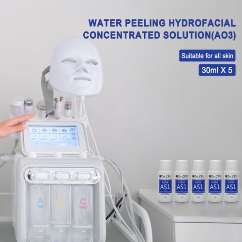 Water Peeling Hydrofacial Skincare Face Moisturizer Cleaning Skin Serum Aqua Peel Concentrated Solution 30ml/1.01oz Per Bottle Dilute to 800ml/27oz Solution Use AS1 SA2 AO3 5 Bottles Per Set (AS1)