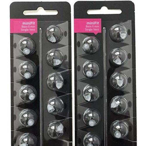Minifit 6mm Single Bass Domes (2 Pack) Replacement Domes for Oticon Hearing aids