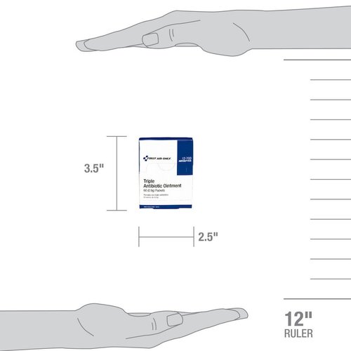 First Aid Only 12-700 Triple Antibiotic Ointment Packets, 60 Count