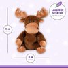 Warm Pals - Mack Moose - 1.5lbs - Cozy Microwavable Lavender Scented Plush Toys - Heated Stuffed Animal - Heatable Coolable Bedtime Comfort Plushie