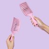 Mermade Quick Dry Brush - Detangler Brush, Wet Hair Brush, Vent Brush for Blow Drying, Works on Curly, Straight, Thick or Thin Hair, Professional Styling & Detangling Brush - Pink (Pack of 1)