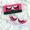 Elegant Lashes W411 Premium Red Jumbo Color False Eyelashes Halloween Dance Rave Costume