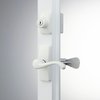 Ideal Security Door Lever with Keyed Deadbolt Lock for Storm and Screen Doors, White (4-Piece Set)
