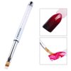 LWBTOSEE 2pcs Ombre Nail Brush for Nail Art Gradient Painting Rhinestone Handle Drawing UV Gel Pen Manicure Nail Art Brush Tool (Black&White)