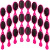 24 Pcs Mini Brush Hairbrush for Kids Girls Wet Little Travel Hairbrush Mini Hair Brush Detangling Soft Bristles Hair Brush for Most Hair Types Smoothing with Ease Knots (Rose Red)