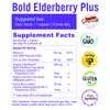 Bold Botanica Elderberry Plus - 65x Concentrated Black Elderberry Extract with Zinc & Vitamin C for Daily Immune Support & Seasonal Wellness - Non-GMO, 30 Vegan Capsules