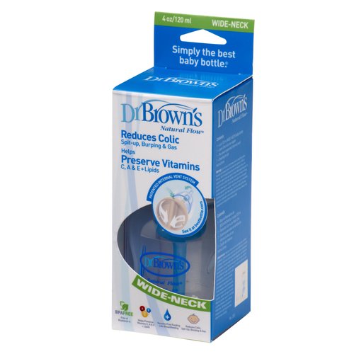 Dr. Brown'S Natural Flow Polypropylene Wide Neck Bottle, 4.6 Ounce