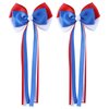 4th of July Long Ribbon Hair Bow Clips, Patriotic Red White Blue Cheer Barrettes Alligator Hair Pins, Independence Day Outfit Decor Accessories Holiday Gift for Teen Toddler School Girls Kids