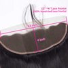 XSY 13x4 Lace Frontal Closure Body Wave Frontal hd Lace Human Hair Ear To Ear HD Transparent Lace Frontal with Pre Plucked Baby Hair Full Lace Frontal 150% Density Natural Color 12 Inch