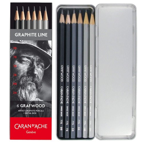 CREATIVE ART MATERIALS Grafwood 6 Piece Metal Box Set (775.306)