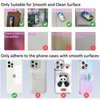 2 pcs Silicone Double Sided Suction Phone Case Detachable Mount,Silicon Phone Stand Sticky Grip for iPhone and Android, Hands-Free Phone Accessories for Selfies and Videos（Light Pink & Transparent）
